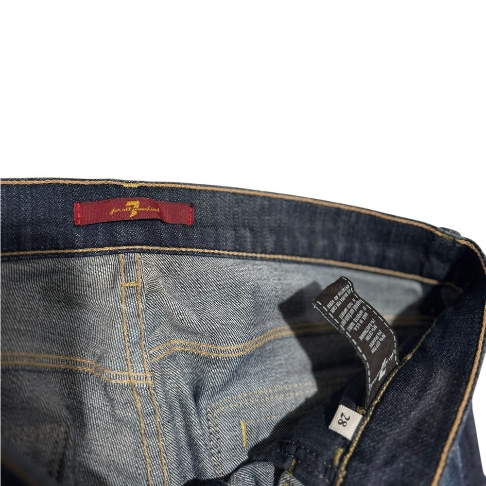 7 FOR ALL MANKIND A Pocket Flare  Button fly Jeans Women Size 28  VTG High -Rise - Picture 6 of 7